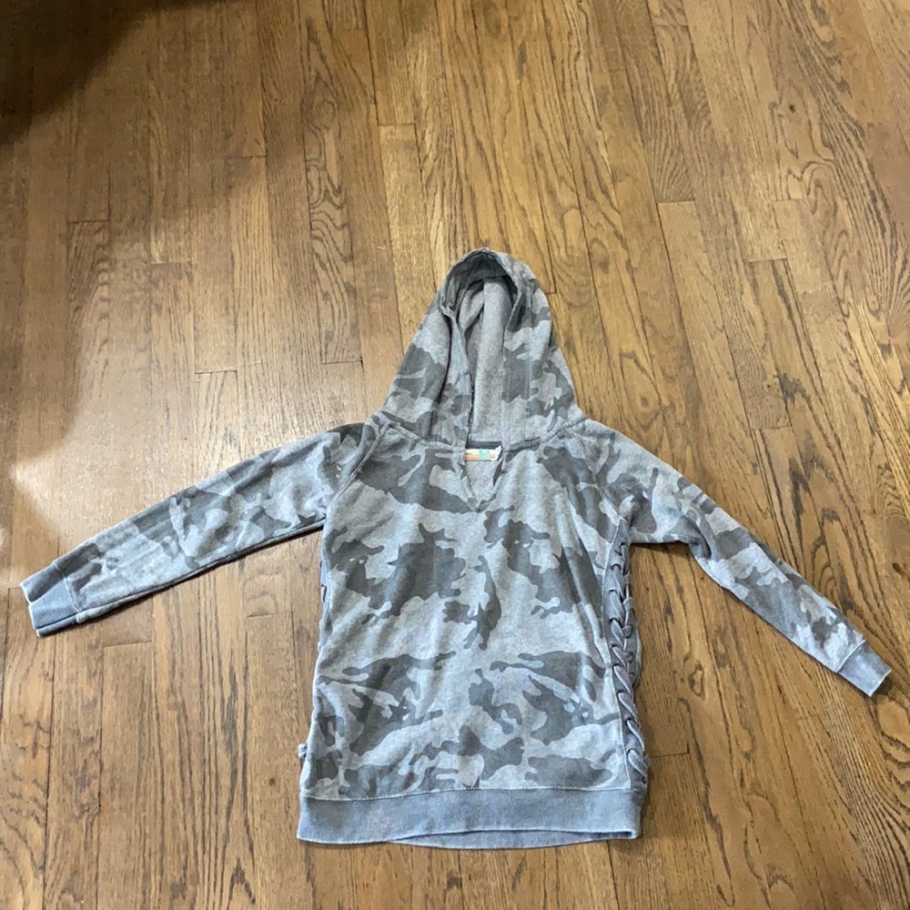Vintage Havana girls S14 sweatshirt gray camo/star